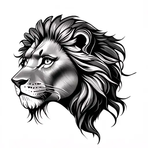 Girl Face Lion Money