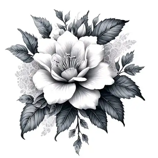 Antique Lace And Gardenia Flowers