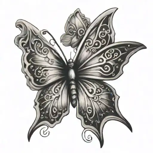 Butterfly With A Cross In Place Of The Body