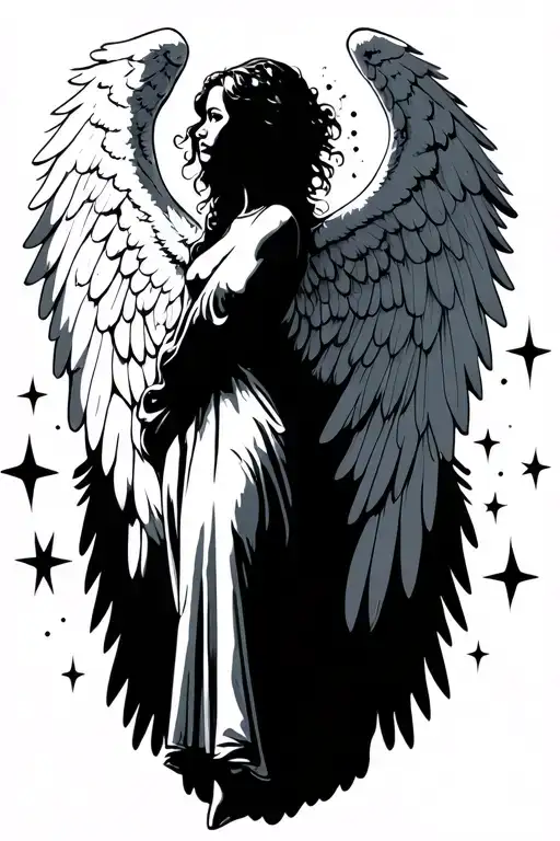 Stars In The Background Angel Wings