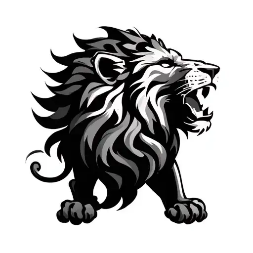 Ornamental Lion Roaring