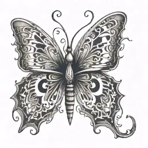 Butterfly With A Cross In Place Of The Body