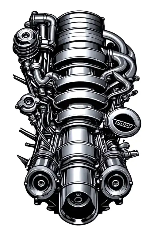 Supercharge V8 Engine