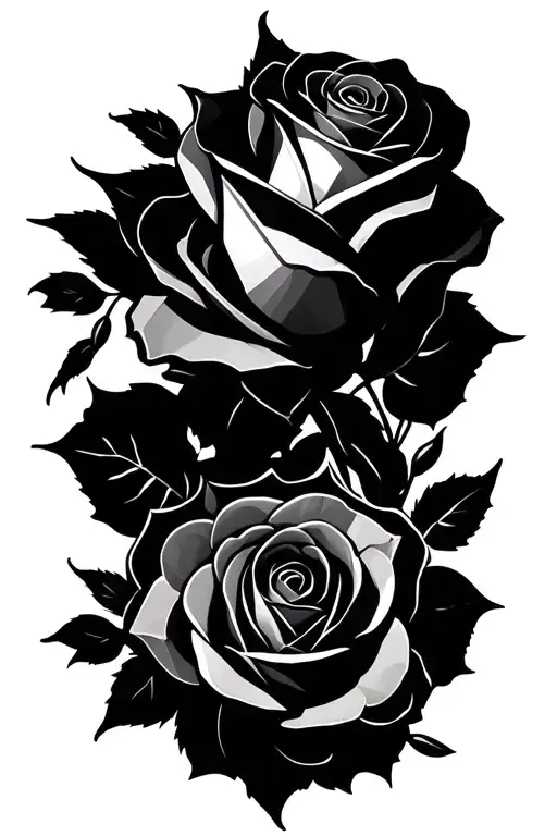 Geomatric And Roses Wrapped