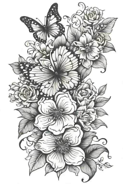 Floral With Butterfly