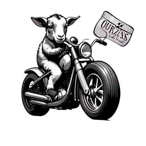 Cute Baby Goat Riding Motorbike Racing