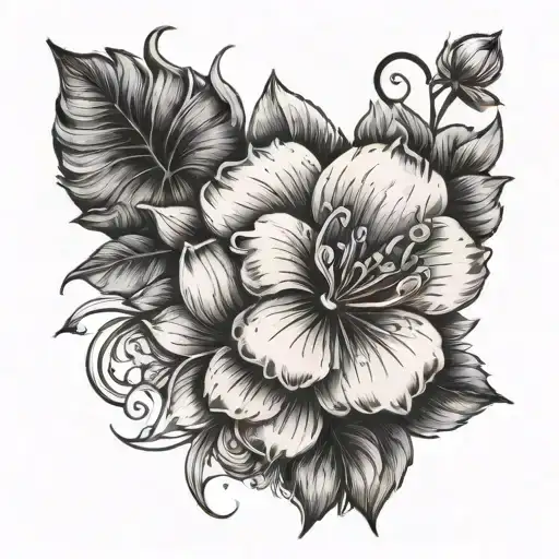 Sons Name And Birt Flower In The Middle