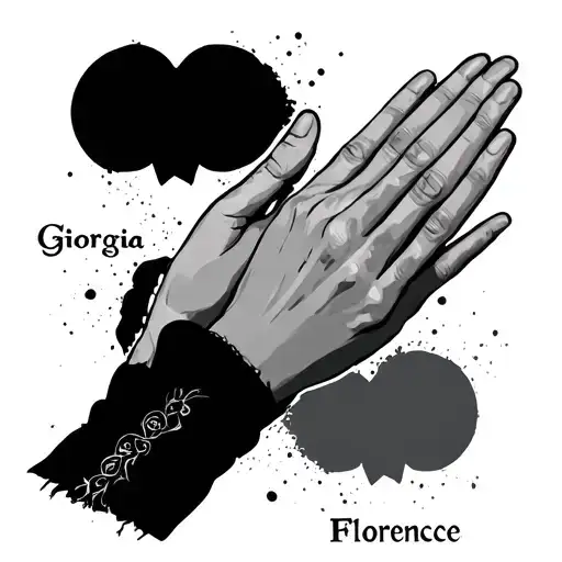 Prayer Hands Names Giorgia And Florence
