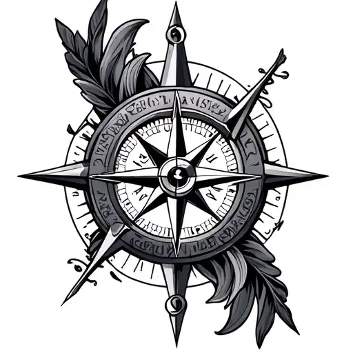 7 Point Compass Steampunk Inspired