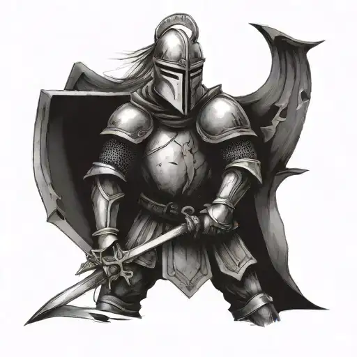 Teutonic Knight In Battle Axe