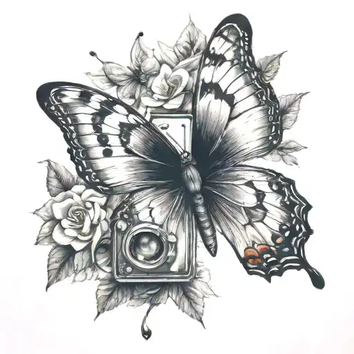 Butterfly And Polaroid