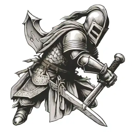 Teutonic Knight In Battle Axe Inspired By Poland
