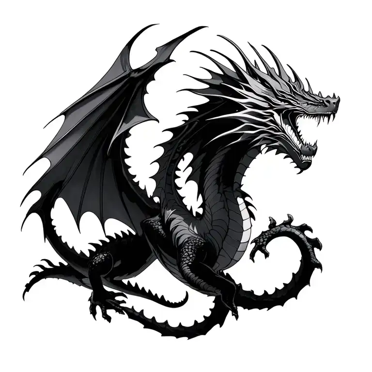 Black Dragon Flying