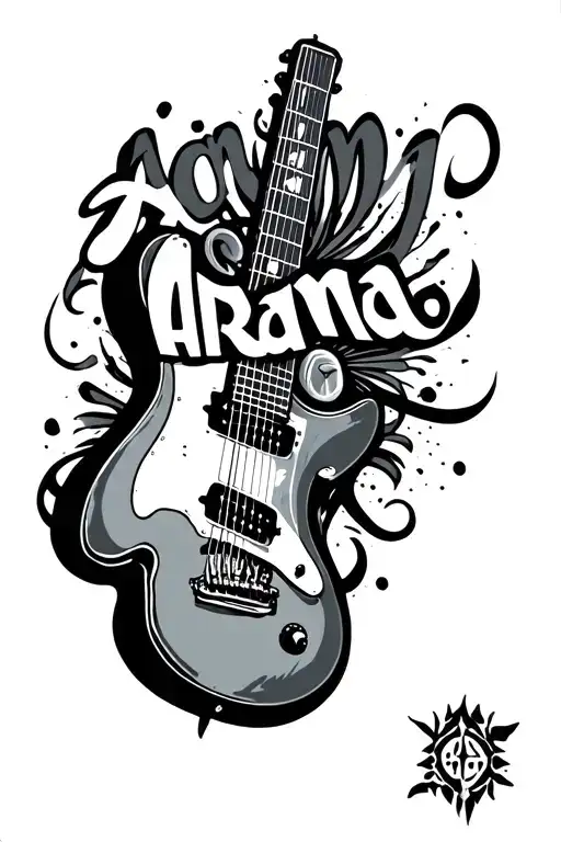The Word 'Arama' In A Guitar