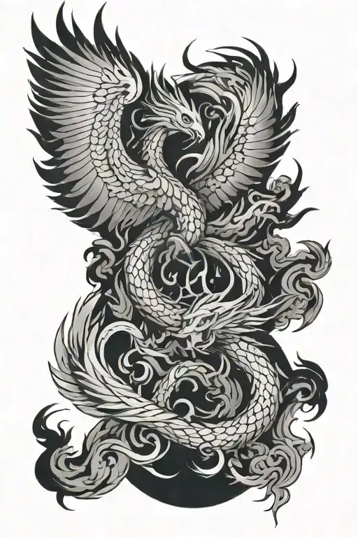 Phoenix And Dragon
