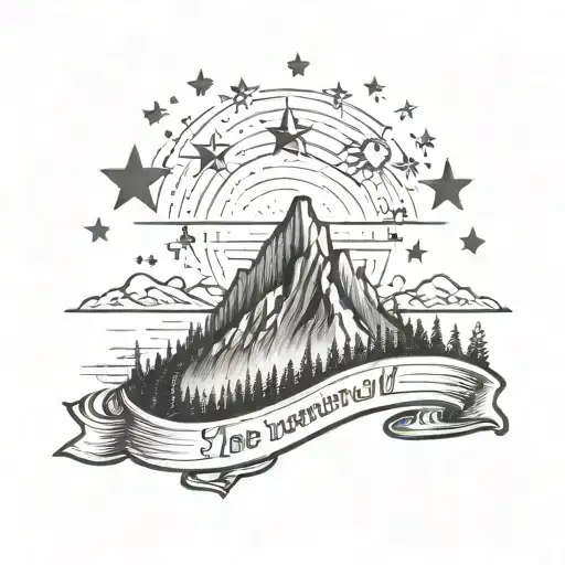 3 Stars Over A Mountain With The Words I Remember It All Too Well Underneath