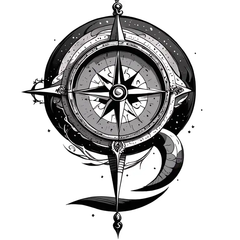 Compass And Moons