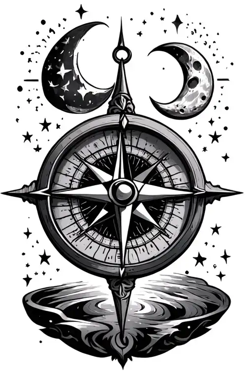 Compass And Moons
