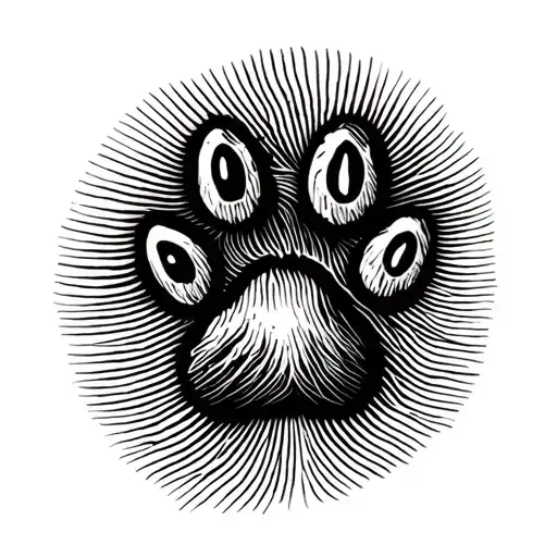 I Want A Human Finger Print And A Cat Paw Print Desgn