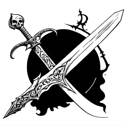 Death Eater Tattoo And Narsil Sword