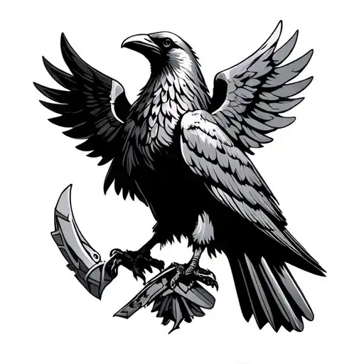 Crow Looking Like Imperial Eagle Emblem From Wh40k