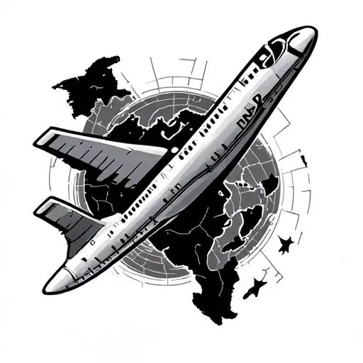 Aeroplane Circling A Map