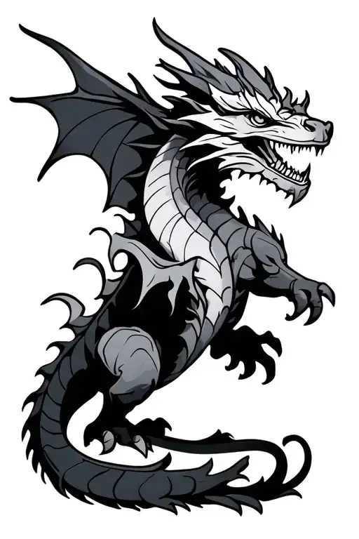 Standing Welsh Dragon Sleeve