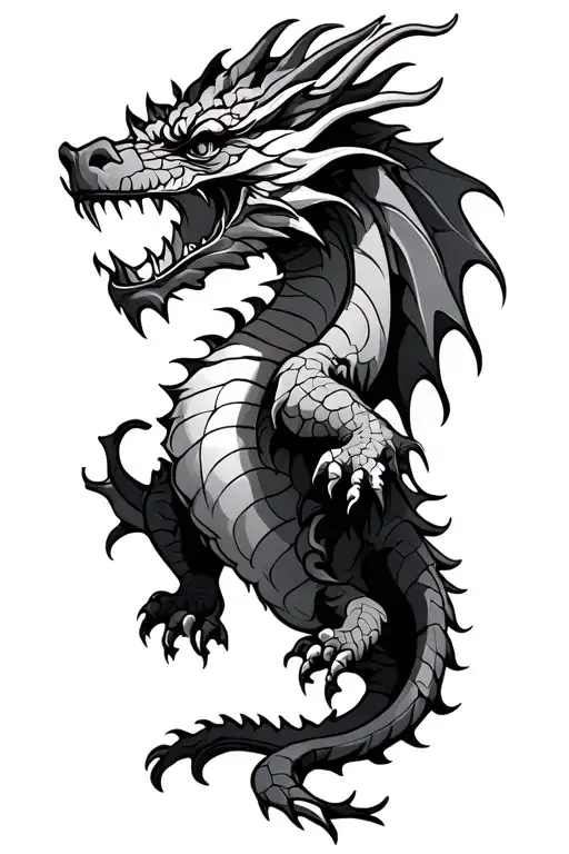 Standing Welsh Dragon Sleeve