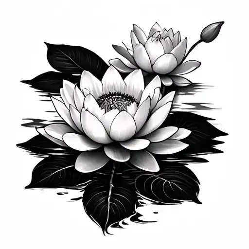 Peonys And Water Lillies