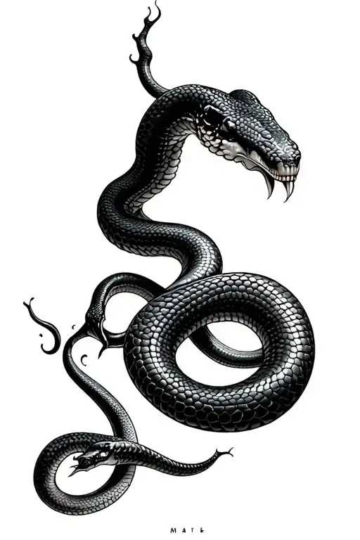 A Toxic Snake Tattoo Design