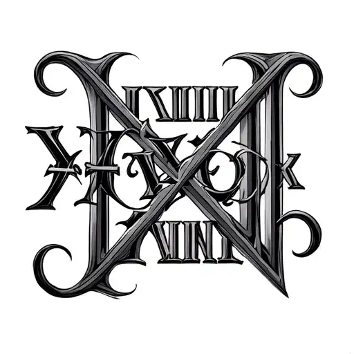 Roman Numerals With Family Name Written