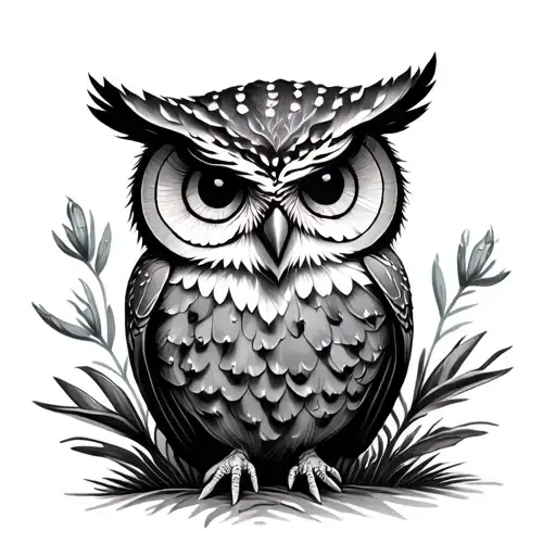 Owl Made Out Of Cactus