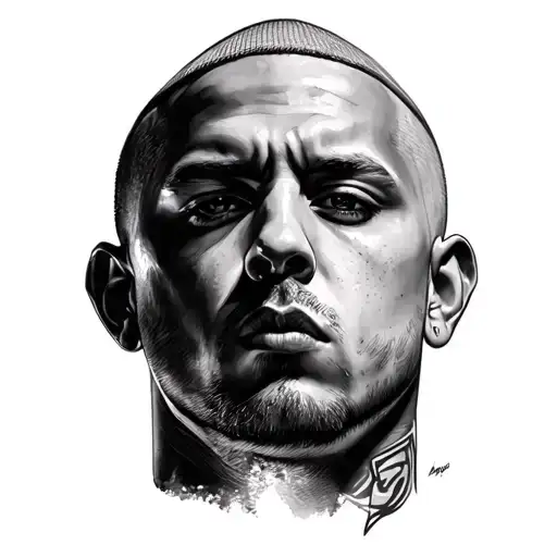 Very Realistic Portrait Of Eminem Face Portrait