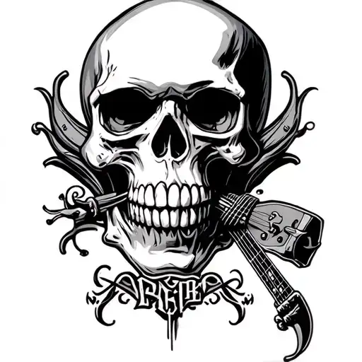 Rocker Man Skull
