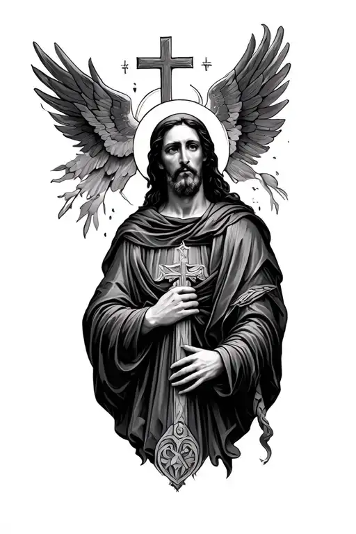 Saint Peregrine With Cross