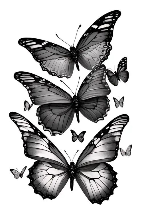 Small Butterflies Flying Around