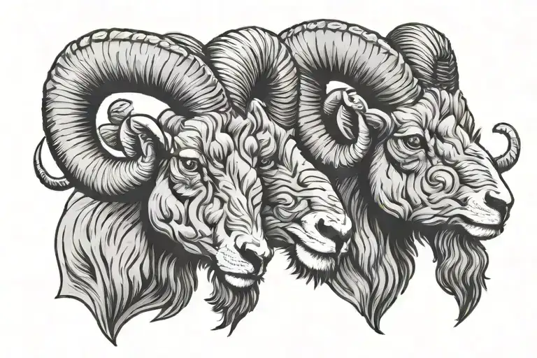 2 Rams Butting Heads