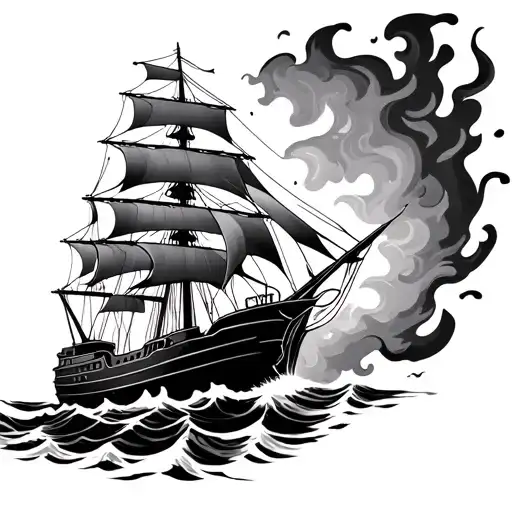 Ship On Fire