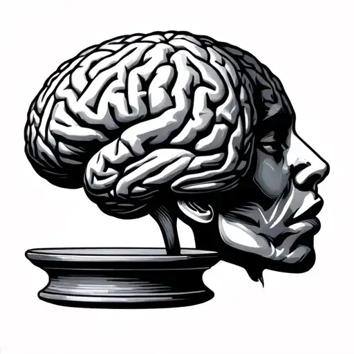 Balance Written With Two Human Brains For Hand