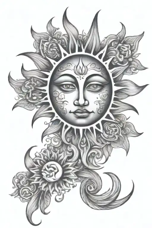 Sun Face Psychedelic