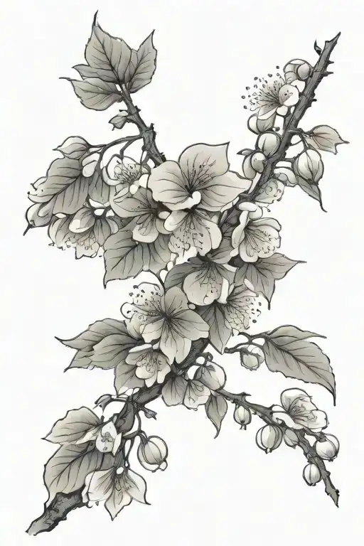 Cherry Blosson Tree Back