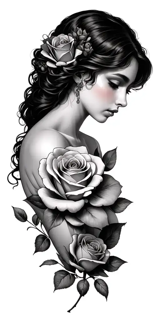 Small Womanroses Intertwined