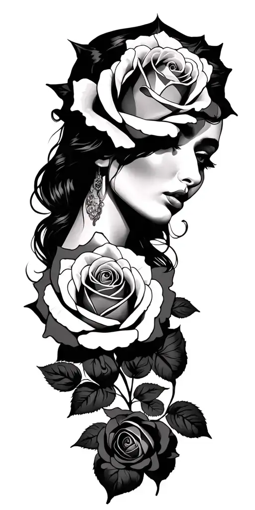 Small Womanroses Intertwined