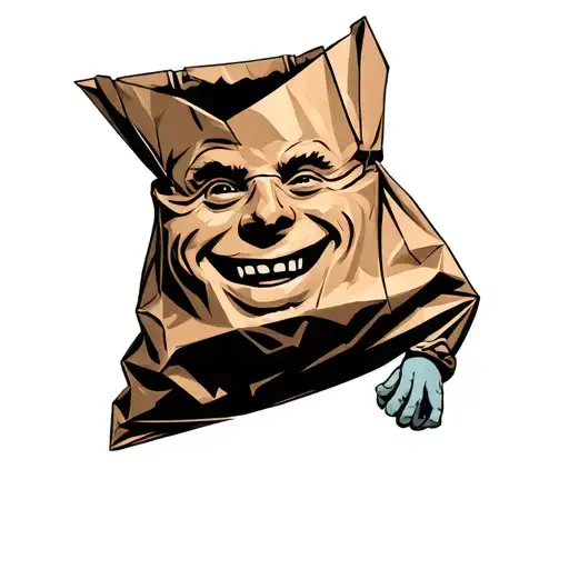 Happy Paper Bag Man