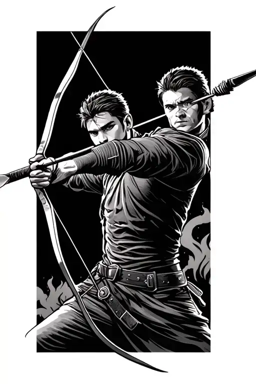 Archer Shooting An Arrow