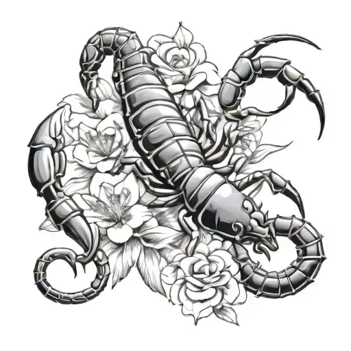 Scorpion And Flower