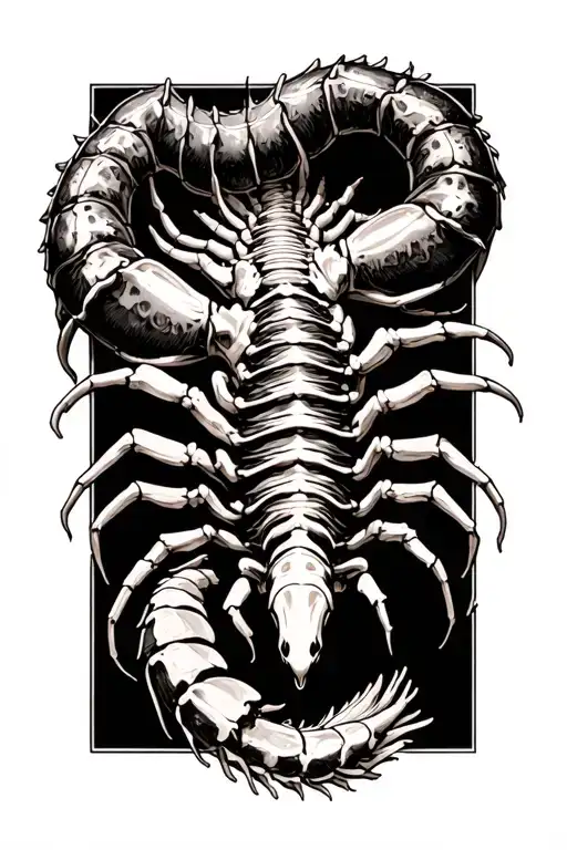 Scolopendra Made Of Bones