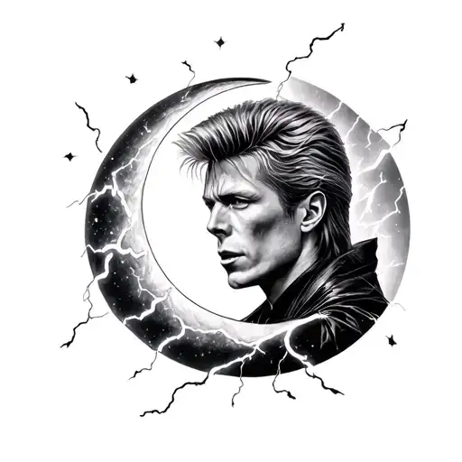 Crescent Moon David Bowie Lightening