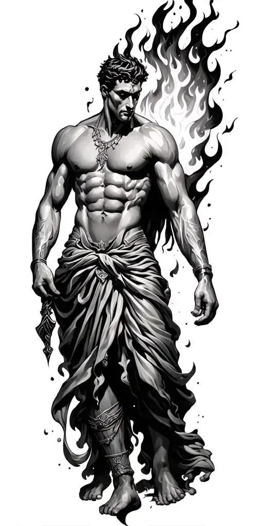 Prometheus Stealing Fire Chicano Style