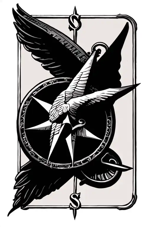 Dollar And Compass Rose Made